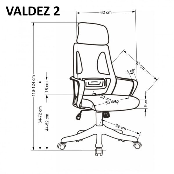 Kancelárska stolička VALDEZ 2 Halmar – Obrázok 3
