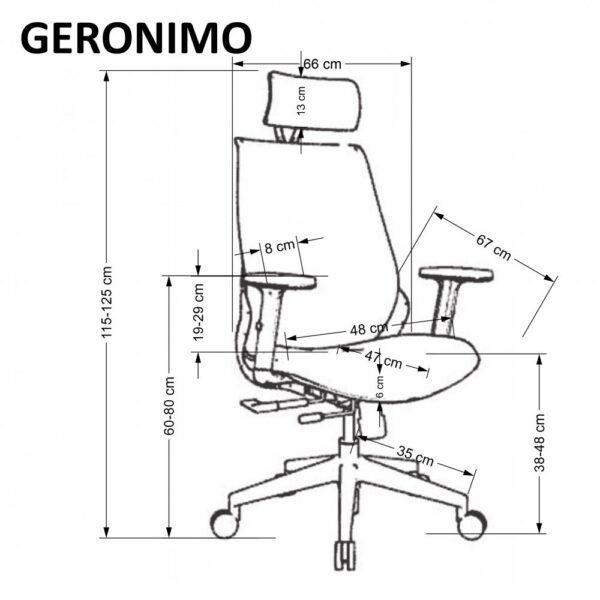Kancelárske kreslo GERONIMO Halmar – Obrázok 2