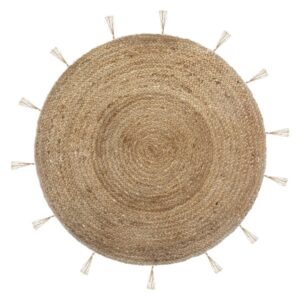 Okrúhly jutový koberec SILVY 80 cm hnedý