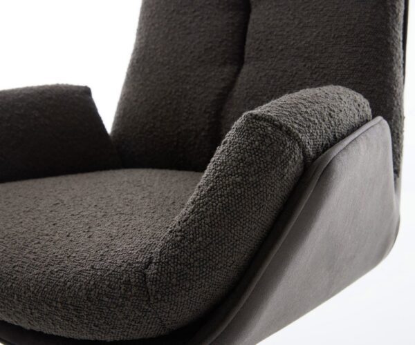 Otočná jedálenská stolička Clea-Flex zmiešané materiály čierna – Obrázok 4