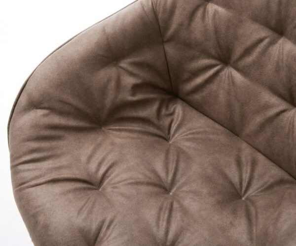 Otočná jedálenská stolička Gaio-Flex mikrovlákno taupe vintage krížová – Obrázok 4