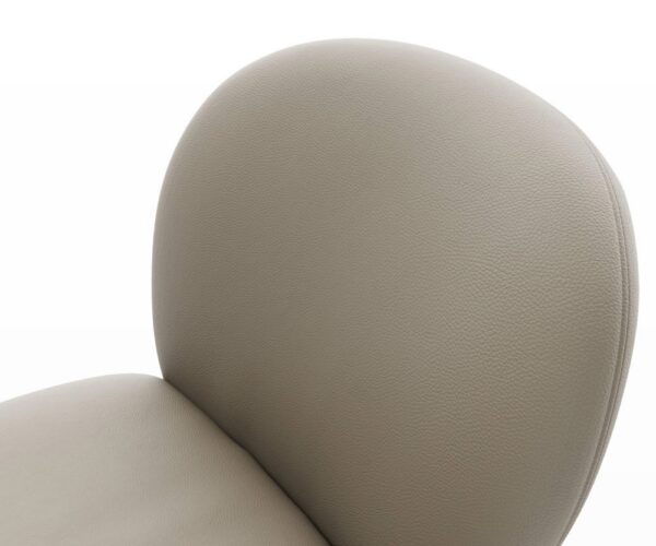 Otočná jedálenská stolička Nube-Flex pravá koža tmavobéžová krížová – Obrázok 4