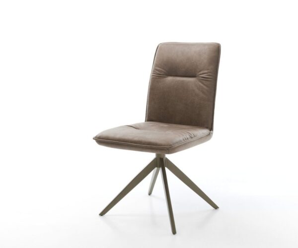 Otočná jedálenská stolička Vinjo-Flex mikrovlákno taupe vintage