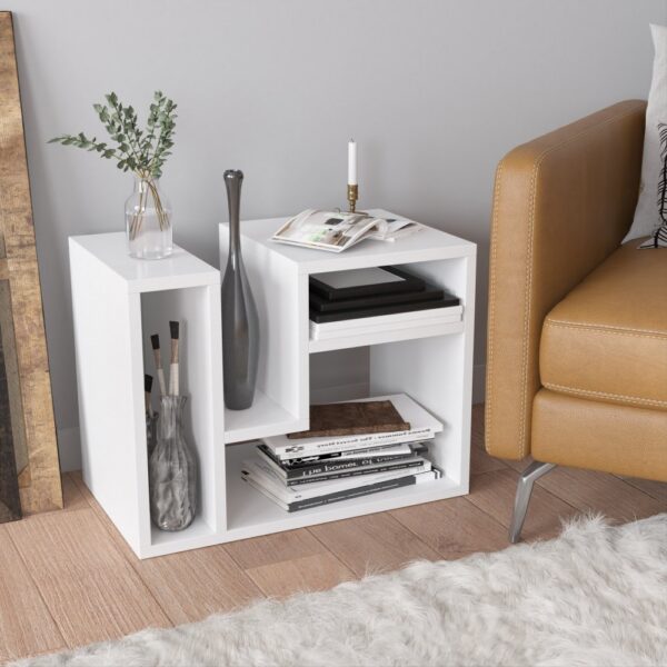 Príručný stolík / Odkladací stolík Abies - White