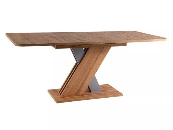 Rozkladací jedálenský stôl Exel 140/180 cm dub wotan/strieborný