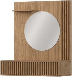 Závesný toaletný stolík so zrkadlom Entsian 85 cm dub Artisan