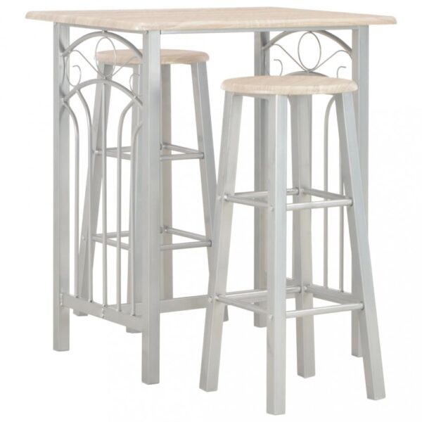 Barový set kov / MDF / drevo Dekorhome