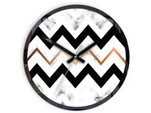 Nástenné hodiny Marble čiernobiele