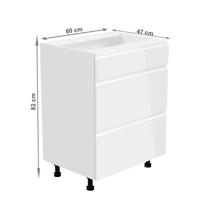 Spodná skrinka AURORA D60S3 Tempo Kondela – Obrázok 2
