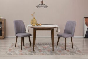 Jedálenský set s rozkladacím stolom a stoličkami (3 kusy) Vina 0701 - Walnut