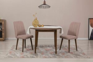 Jedálenský set s rozkladacím stolom a stoličkami (3 kusy) Vina 0900 - Walnut