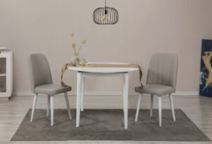 Jedálenský set s rozkladacím stolom a stoličkami (3 kusy) Vina 1005 3 v2 - White