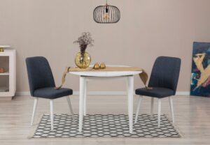 Jedálenský set s rozkladacím stolom a stoličkami (3 kusy) Vina 1048 - White