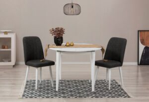 Jedálenský set s rozkladacím stolom a stoličkami (3 kusy) Vina 1053 - White