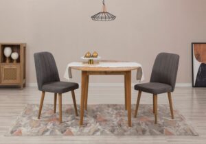 Jedálenský set s rozkladacím stolom a stoličkami (3 kusy) Vina 1501 - Atlantic Pine