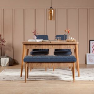 Jedálenský set s rozkladacím stolom a stoličkami (4 kusy) Vina 1048 - Dark Blue
