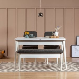 Jedálenský set s rozkladacím stolom a stoličkami (4 kusy) Vina 1053 - Anthracite