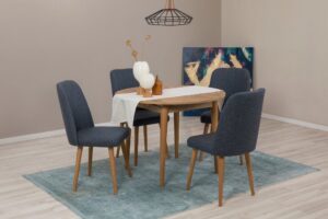 Jedálenský set s rozkladacím stolom a stoličkami (5 kusov) Vina 1048 - Atlantic Pine
