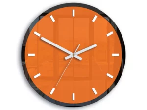 Nástěnné hodiny Rolo 30 cm oranžové