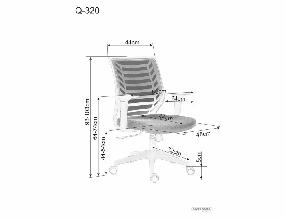 Otočné kreslo Q-320R – Obrázok 4