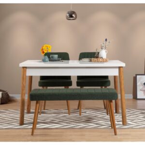 Set stola a stoličiek (4 kusy) Costa Atlantic White-Green