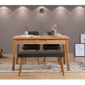 Set stola a stoličiek (4 kusy) Costa Atlantice-Anthracite