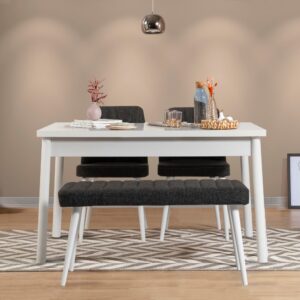 Set stola a stoličiek (4 kusy) Costa White-Anthracite