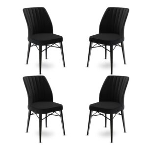 Súprava stoličiek (4 kusy) Flex - Black