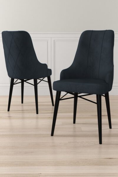 Súprava stoličiek (6 kusov) Neta - Anthracite, Black – Obrázok 4