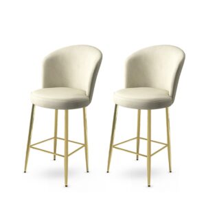 Bar Stool Set (2 Pieces) Fora - Cream