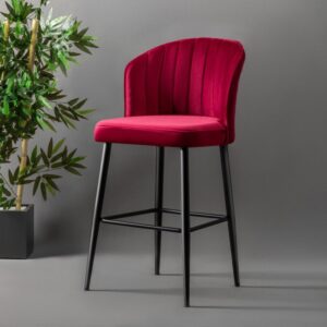 Bar Stool Set (2 Pieces) Rubi - Claret Red