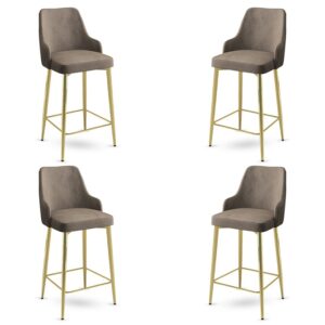 Bar Stool Set (4 Pieces) Enox - Cappuccino
