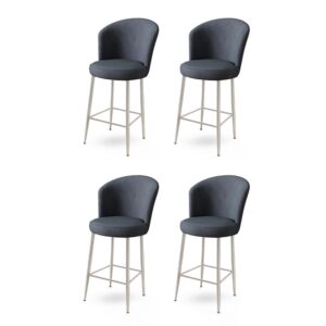 Bar Stool Set (4 Pieces) Fora - Anthracite