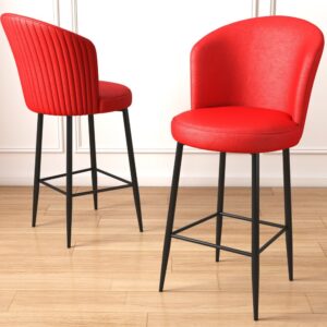 Bar Stool Set (4 Pieces) Uras - Red