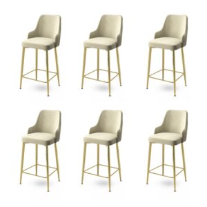 Bar Stool Set (6 Pieces) Enox - Cream