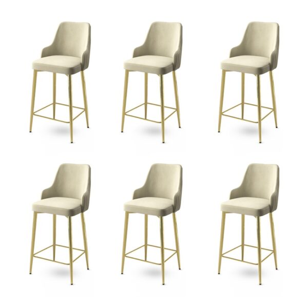 Bar Stool Set (6 Pieces) Enox - Cream
