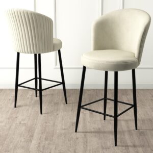 Bar Stool Set (6 Pieces) Fora - Cream
