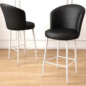 Bar Stool Set (6 Pieces) Uras - Black