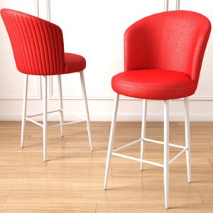 Bar Stool Set (6 Pieces) Uras - Red