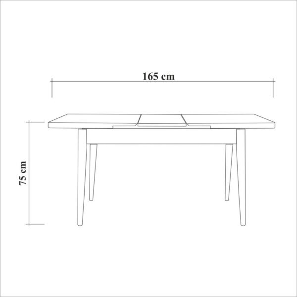 Extendable Dining Table Vina - White – Obrázok 4
