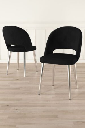 Súprava stoličiek (6 kusov) Pane - Black