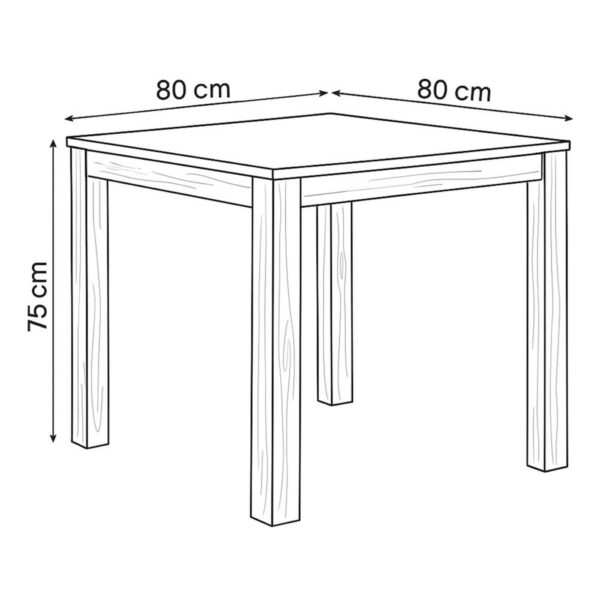 Jedálenský stôl DS-H masiv Autronic – Obrázok 3
