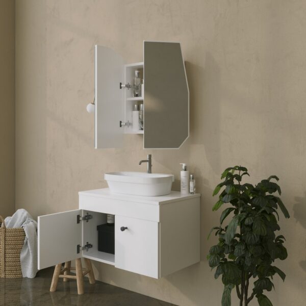 Kúpeľňová skrinka Quartz Cabinet - White – Obrázok 2
