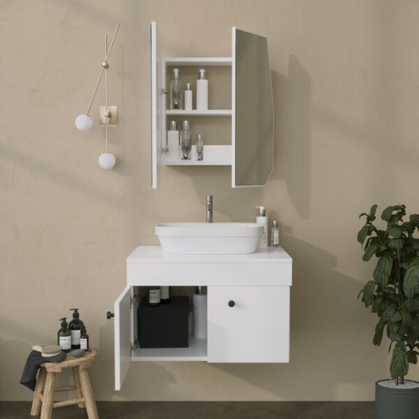 Kúpeľňová skrinka Quartz Cabinet - White – Obrázok 3