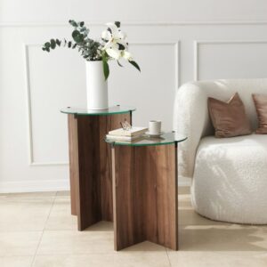 Sada odkladacích stolíkov (2 kusy) Lily - Walnut