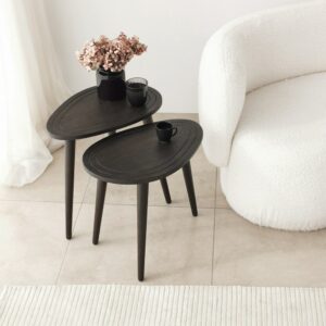 Sada odkladacích stolíkov (2 kusy) Sweet Set - Anthracite