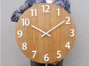 Drevené nástenné hodiny Amadeus 49 cm hnedá/biela