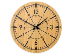 Drevené nástenné hodiny Avatar 33 cm dub prírodný/čierny