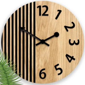 Drevené nástenné hodiny Londýn 33 cm hnedé/čierne