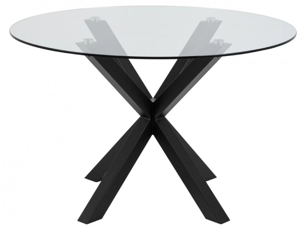 Jedálenský okrúhly stôl Heaven 119 cm číry/čierny